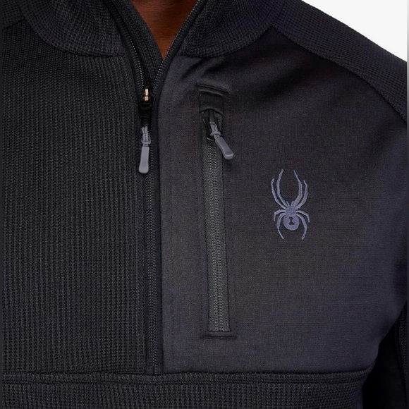 Spyder Men's Half Zip Sweater Gait Knit Pullover Jacket Size M NWOT - Picture 4 of 5
